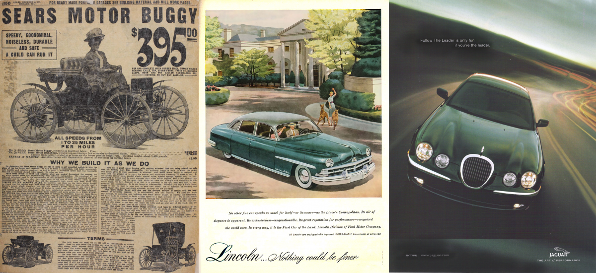 The evolution of car advertisements
