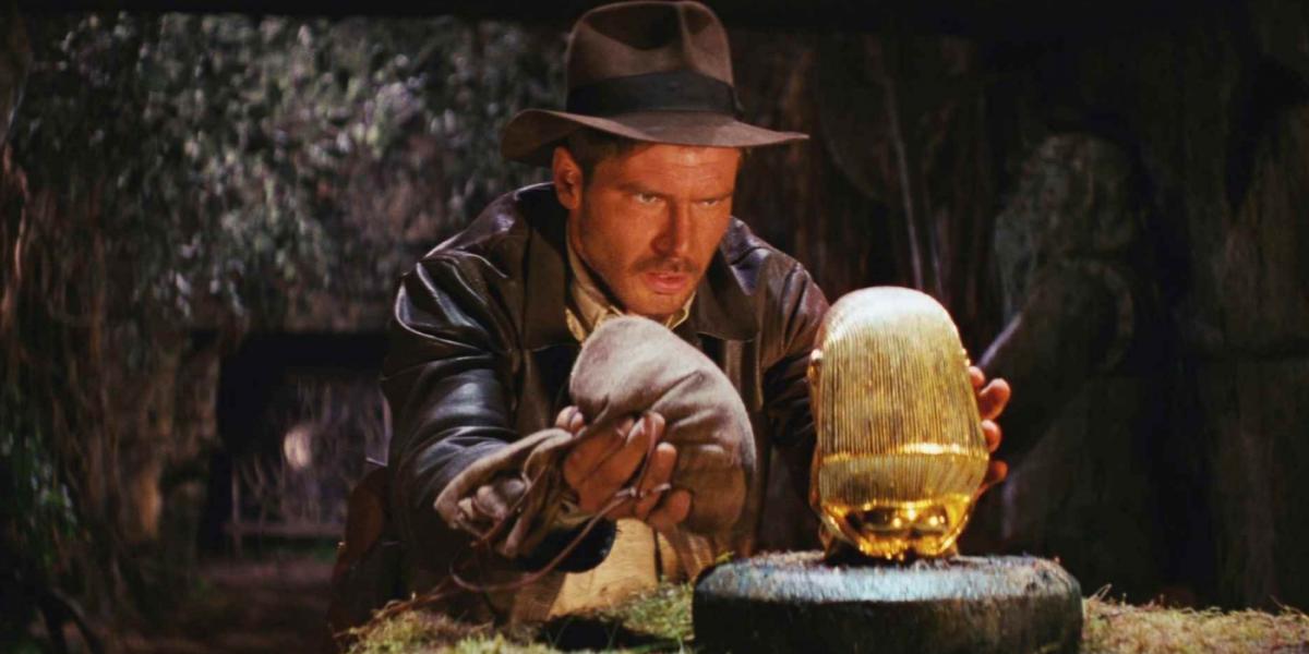 Harrison Ford in the opening scene of Raiders of the Lost Ark.