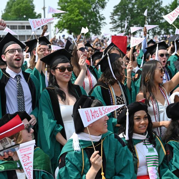 A&S graduates celebrate at the University-wide Commencement ceremony