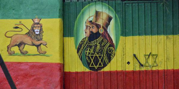 Rasta mural in Ethiopia